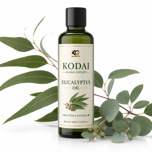 Huile d'eucalyptus Kodai 100 ml, huile naturelle pure à 100 % pour les soins de la peau - Product Image 1