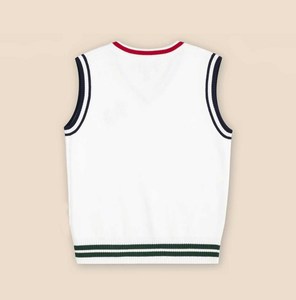 Gilet en tricot respirant uni sans manches pour homme, col en V, boutonné sur le devant, style moderne - Product Image 2