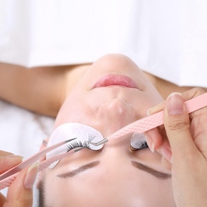 Pince à épiler professionnelle en acier inoxydable à pointe en fibre pour extensions de cils de volume - Product Image 3