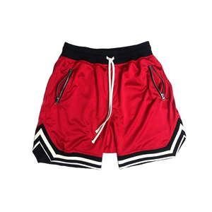 Shorts de basketball respirants en tissu mesh pour hommes, taille élastique avec cordon de serrage, décontractés, pour sports de plein air, options grandes tailles, pas chers - Product Image 5