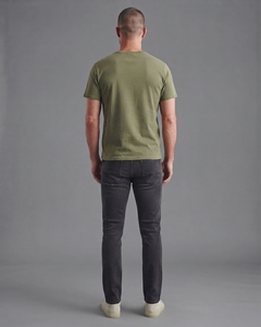 Steel City Men's Olive Green <b>Raglan</b> <b>Sleeve</b> <b>T</b>-<b>Shirt</b> Oversized Fit O-Neck Casual Jersey Cotton Solid Color Eco-Friendly Acid Wash - Product Image 4
