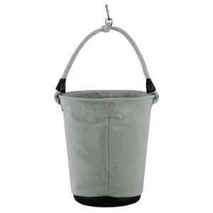 Heavy Duty Canvas Cylindrical Waterproof Power <b>Tool</b> <b>Bag</b> with Hard Bottom 200 lb Capacity for Electrician & High-Altitude Workers - Product Image 1