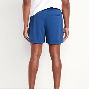 Shorts de basket-ball personnalisés en mesh brodés pour hommes, marque Athletic Works, logo personnalisé, vêtements de sport en polyester, longueur courte - Product Image 3