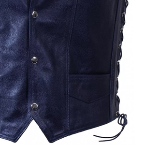 Gilet de motard professionnel en cuir véritable pour homme, personnalisable, OEM/ODM, vêtement durable pour le style de vie - Product Image 6