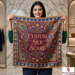 Premium Custom Printed Silk Feel Square Hijab Scarf <b>Head</b> <b>Wrap</b> Shawl OEM ODM Textile Manufacturer Export Supplier Custom Fabric - Product Image 1