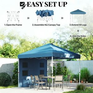 Gazebo Pop-Up Blu Mare e Pergola Parasole - Product Image 2
