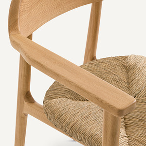 Modern Versatile Solid Wood <b>Teak</b> Dining <b>Chair</b> Set Indoor/Outdoor Rattan Synthetic <b>Garden</b> Furniture - Jorsey - Product Image 4