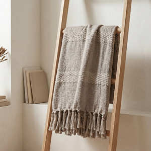 125x150 cm <b>Terracotta</b> Rust Handloom Cotton Blanket Decorative Woven <b>Throw</b> Textured Solid Drape Rustic Room Decor - Product Image 5
