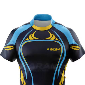 Service OEM, Nouveau Design, Maillot de Rugby de Haute Qualité, Vente en Gros, Design Personnalisé, Couleur, Manches Courtes, Unisexe, Adulte, Séchage Rapide, Respirant - Product Image 3