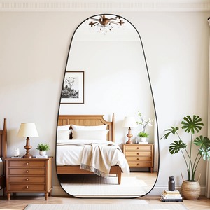 Grand miroir sur pied pleine longueur pour chambre à coucher, dressing, entraînement de danse et couloir, effet de profondeur, vente en gros depuis l'Inde - Product Image 2