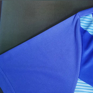 Conjunto de Camiseta de Fútbol Sublimada con Diseño Geométrico Azul para Hombre, Manga Corta, Absorbe la Humedad, Ajuste Atlético, Uniforme de Fútbol - Product Image 6