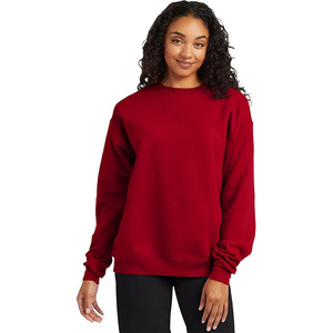 Sudadera Unisex Roja de Algodón Grueso con Estampado Personalizado, Prenda Lisa - Product Image 2