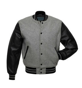 Custom Luxury High Quality College Baseball Jacket For Men Woolen Body With Leather Sleeve Letterman Varsity Jacket for Men - Product Image 1