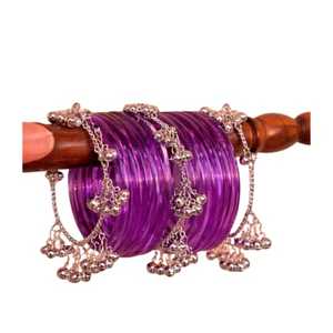 Nouveauté : Ensemble de bracelets Ghungaro en argent plaqué et perles, fabriqués à la main, tendance pour les mariages indiens - Product Image 1