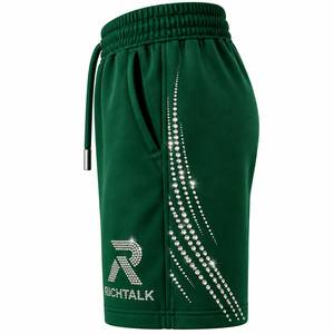 Men's Rhinestone <b>Shorts</b> High Waist Drawstring Casual <b>Sport</b> <b>Short</b> Pants Sequined Letter Logo Design - Product Image 3