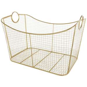 Modern Style <b>Storage</b> Basket Modern Design Metal <b>Egg</b> Collection Basket Classic Style Black Powder Coated Wire Basket - Product Image 3