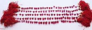 Perles de Corindon Rubis de Qualité AAA, Facettées en Forme de Goutte, Véritables Perles de Rubis Briolette, Perles de Gemmes en Forme de Goutte Premium, Perles de Rubis en Vrac de Qualité Supérieure - Product Image 5