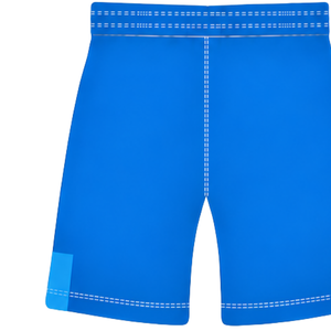 Royal Blue <b>White</b> Rugby <b>Shorts</b> Elastic Waist Drawstring Geometric Team Uniform Custom Breathable Training Athletic Sportswear - Product Image 4