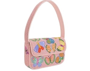 Elegante Bolso Bandolera Bordado a Mano con Cuentas de Semillas y Correa Ajustable - Product Image 3