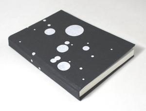 High Quality Handmade Recycled Cotton Paper <b>Notebook</b> Black Color Sheet With White Modern Dots Printed Hard Cover All Over Design - Product Image 2