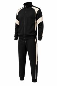Ensemble de survêtements pour hommes de qualité supérieure, couleur unie, avec cordon de serrage, écologiques, respirants, en polaire, sportifs, pour l'entraînement, la course à pied - Product Image 3