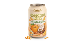 Leche de Coco de 330 ml con Nata de Coco, Bebida con Sabor a Frutas, Esterilizada, 100% Pura, en Lata - Product Image 2