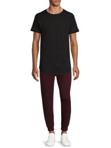 Pantalones casuales de talla grande para hombre con cordón ajustable, teñido liso, de corte recto, pantalones personalizados de alta calidad en algodón y felpa. - Product Image 2