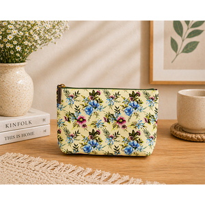 Printed Cotton <b>Envelope</b> Pouch with Leopard Pattern | Zipper Cosmetic Clutch Bag | Fashion Travel & Organizer Pouch - Product Image 5