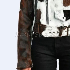 Chaqueta Clásica de Cuero para Mujer, Chaqueta Larga de Cuero Vacuno Genuino, Chaqueta de Invierno Elegante - Product Image 6