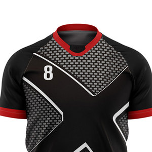 ชุดยูนิฟอร์มรักบี้ชายแบบสั่งทำคุณภาพสูง ลายทาง ระบายอากาศ แห้งเร็ว ป้องกันรังสียูวี ทนทาน เหมาะสำหรับการเล่นกีฬา - Product Image 4