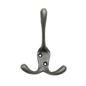 Patère murale double robuste en laiton antique décoratif pour l'organisation de l'entrée, de la salle de bain et de la chambre - Product Image 2