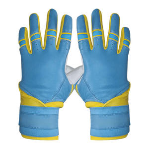 Premium Leather Baseball Batting <b>Gloves</b> Anti Slip <b>Grip</b> Soft Palm Adjustable Wrist Support Durable Comfortable Sports <b>Gloves</b> - Product Image 3