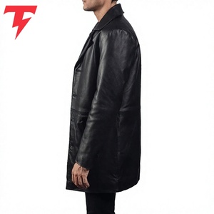 Venta Directa de Fábrica, Precio al por Mayor, Abrigos de Cuero Genuino para Hombre, Ajustables, Impermeables, Transpirables, de Doble Botonadura, Nueva Llegada - Product Image 3