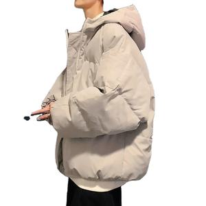 Chaqueta acolchada gruesa de invierno informal para hombre, cálida, a prueba de viento, de moda, de Color sólido, Parkas de lona impermeables de alta calidad - Product Image 1