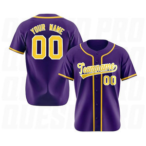Camiseta de Béisbol Sublimada Personalizada, Poliéster de Secado Rápido, Absorbe la Humedad, Uniforme de Equipo de Béisbol y Sóftbol, Camisetas Personalizadas - Product Image 5