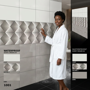 Modern 300x600mm 30x60cm 12x24 Ceramic <b>Wall</b> Tiles Glossy Glaze Easy Clean for Supermarket Interiors Bathroom Floors Porcelain - Product Image 1