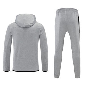 Ensemble de survêtement pour homme avec sweat à capuche zippé, pantalon de jogging long, vêtements de sport à séchage rapide, logo personnalisé - Product Image 4
