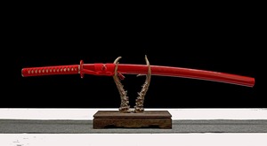 Épée Katana Samouraï, Acier à haute teneur en carbone T10 avec motif rouge image 1 Épée Katana Samouraï, Acier à haute teneur en carbone T10 avec motif rouge - Product Image 5