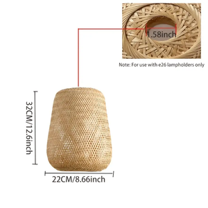 Bamboo Woven Pendant <b>Light</b> for Home Decoration Bedroom <b>Dining</b> Room and Indoor Lighting - Product Image 2
