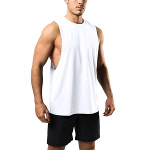 High Quality Factory Wholesale Gym Tank Top <b>Men</b> Blank Black White Gray <b>Singlets</b> <b>Men</b> Ribbed Polyester Tank Tops - Product Image 1