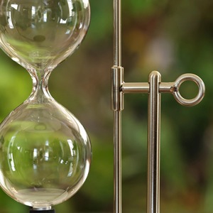 White Marble Base Glass <b>Sand</b> <b>Timer</b> Elegant Hourglass Decor For Office Desk And Modern Home Display Wholesale From India - Product Image 4