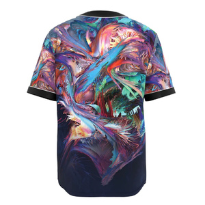 Camiseta de béisbol unisex personalizada, sublimado uniforme de equipo, ropa deportiva con impresión de logotipo, ropa de softbol personalizable OEM ODM - Product Image 2