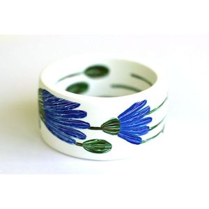 Bijoux ethniques artisanaux colorés - Collection de mode féminine Bracelets en bambou et en bois peints par des artisans - Product Image 6