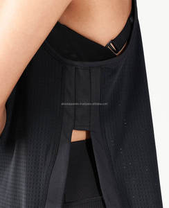 Logo personnalisé femmes sans manches Crop débardeur col carré ajusté Yoga haut Stretch entraînement Fitness vêtements de sport pour la course à pied - Product Image 6