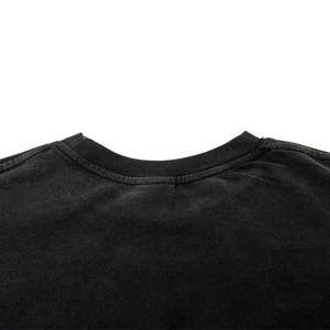 คอลเลคชั่นปี 2026 เสื้อยืดผู้ชายผ้าฝ้าย 100% สองชั้น ทรงโอเวอร์ไซส์ สีดำ แขนยาว คอกลม น้ำหนัก 220 กรัม เนื้อผ้าถักน้ำหนักเบา - Product Image 3