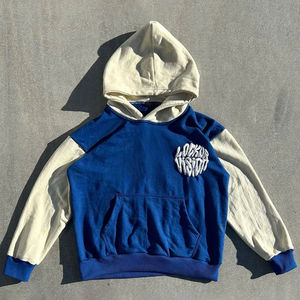 ชุดวอร์มคุณภาพสูง OEM เนื้อผ้าหนา เป็นมิตรต่อสิ่งแวดล้อม เสื้อสเวตเชิ้ตผ้าฝ้ายหวี 100% เสื้อฮู้ดดี้พิมพ์ลายพัฟ สตรีทแวร์สั่งทำได้ สำหรับผู้ชาย - Product Image 4