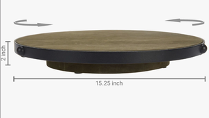 Organisateur de cuisine multifonctionnel en bois d'acacia moderne, fait main, durable, plateau tournant Lazy Susan, rangement de comptoir - Product Image 2