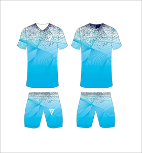 Custom Sublimated Geometric <b>Soccer</b> Jersey Set V-Neck Short Sleeve Moisture Wicking Polyester Adult All Seasons Sportwear - Product Image 1
