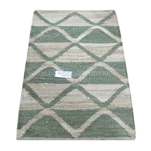 Alfombra de Yute Trenzada Hecha a Mano, Hermosa y de Alta Calidad, Alfombra Rectangular Natural, Textiles para el Hogar Sostenibles, Tapete para Puerta - Product Image 3