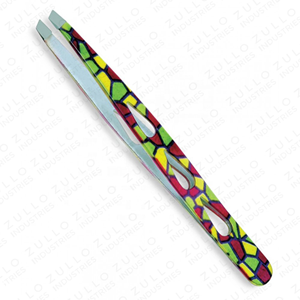 Wholesale Custom Stainless Steel Slant Tip Eyebrow Tweezers Hair Removal <b>Makeup</b> Beauty <b>Tool</b> OEM Design - Product Image 5